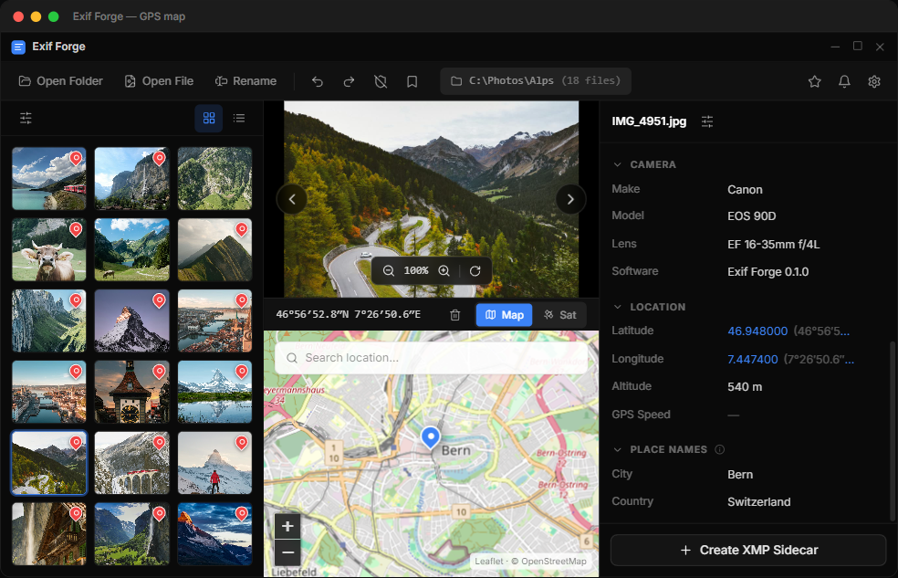 GPS map view